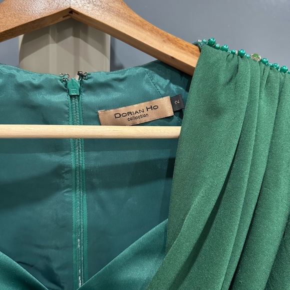 Dorian Ho Green Beaded Gown - Picture 4 of 4